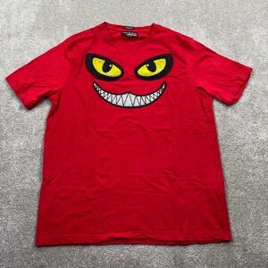 Cote de Nuits Mens Red Graphic Monster Face T Shirt 2XL Haute Couture India